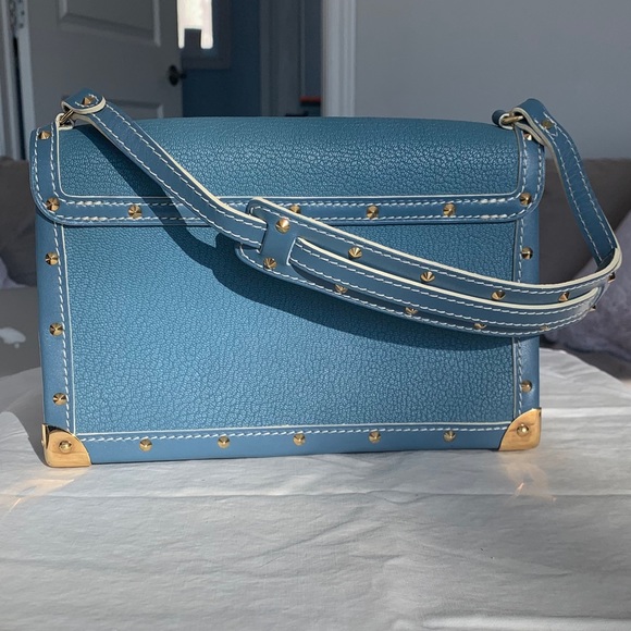 !Price Firm! Louis Vuitton Blue Suhali Leather Bag - Picture 8 of 13